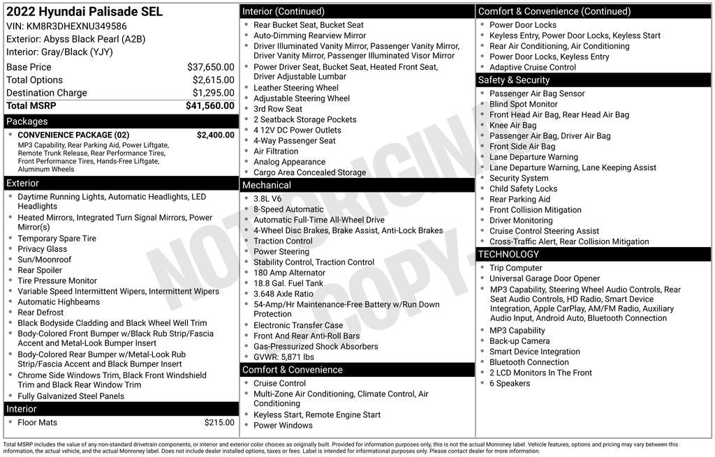 2022 Hyundai PALISADE SEL