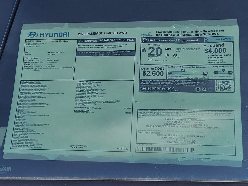 2026 Hyundai PALISADE Limited