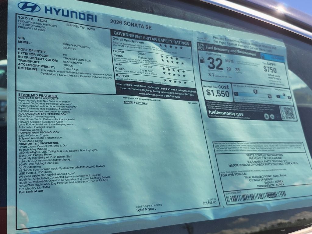 2026 Hyundai SONATA SE