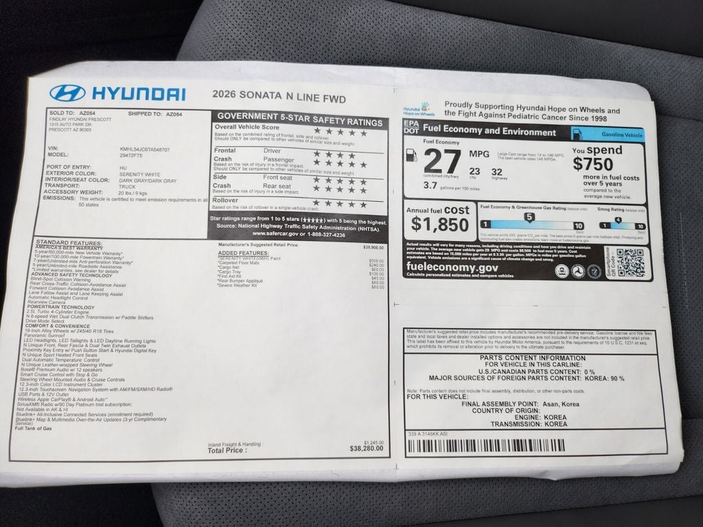 2026 Hyundai SONATA N Line