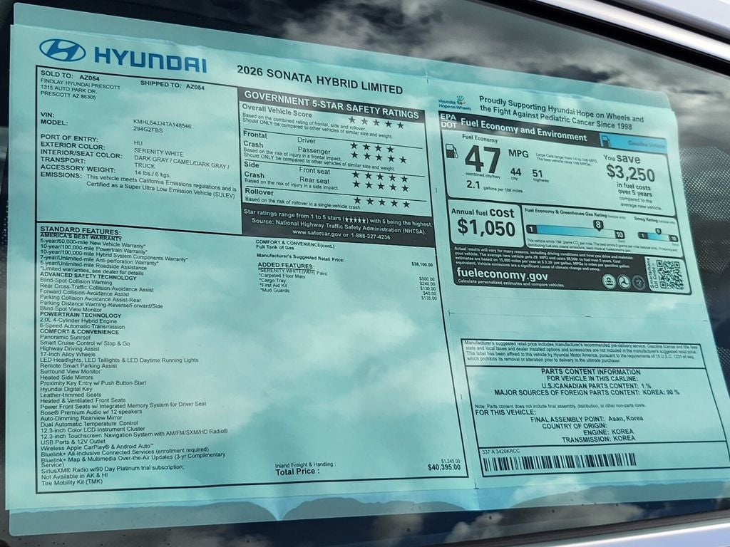 2026 Hyundai SONATA HYBRID Limited