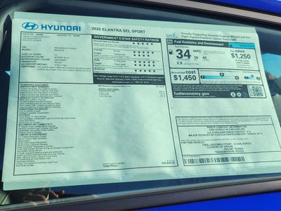 2026 Hyundai ELANTRA SEL Sport