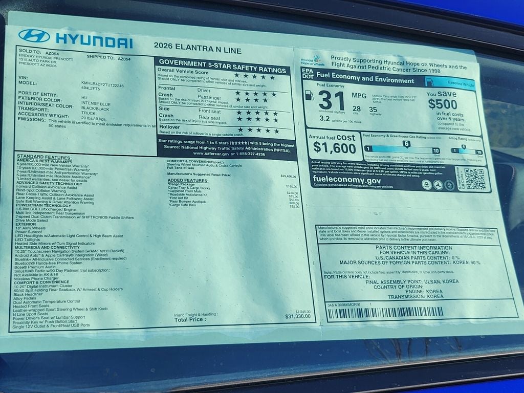 2026 Hyundai ELANTRA N Line