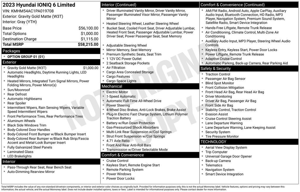 2023 Hyundai IONIQ 6 Limited