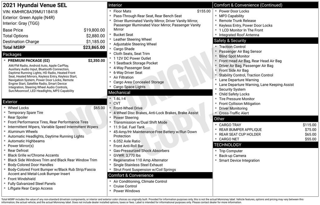 2021 Hyundai VENUE SEL